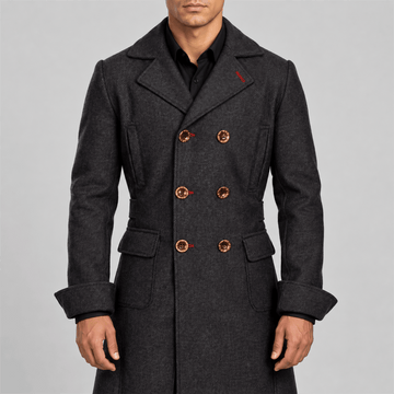 Men's Sherlock Holmes Charcoal Halloween Long Coat