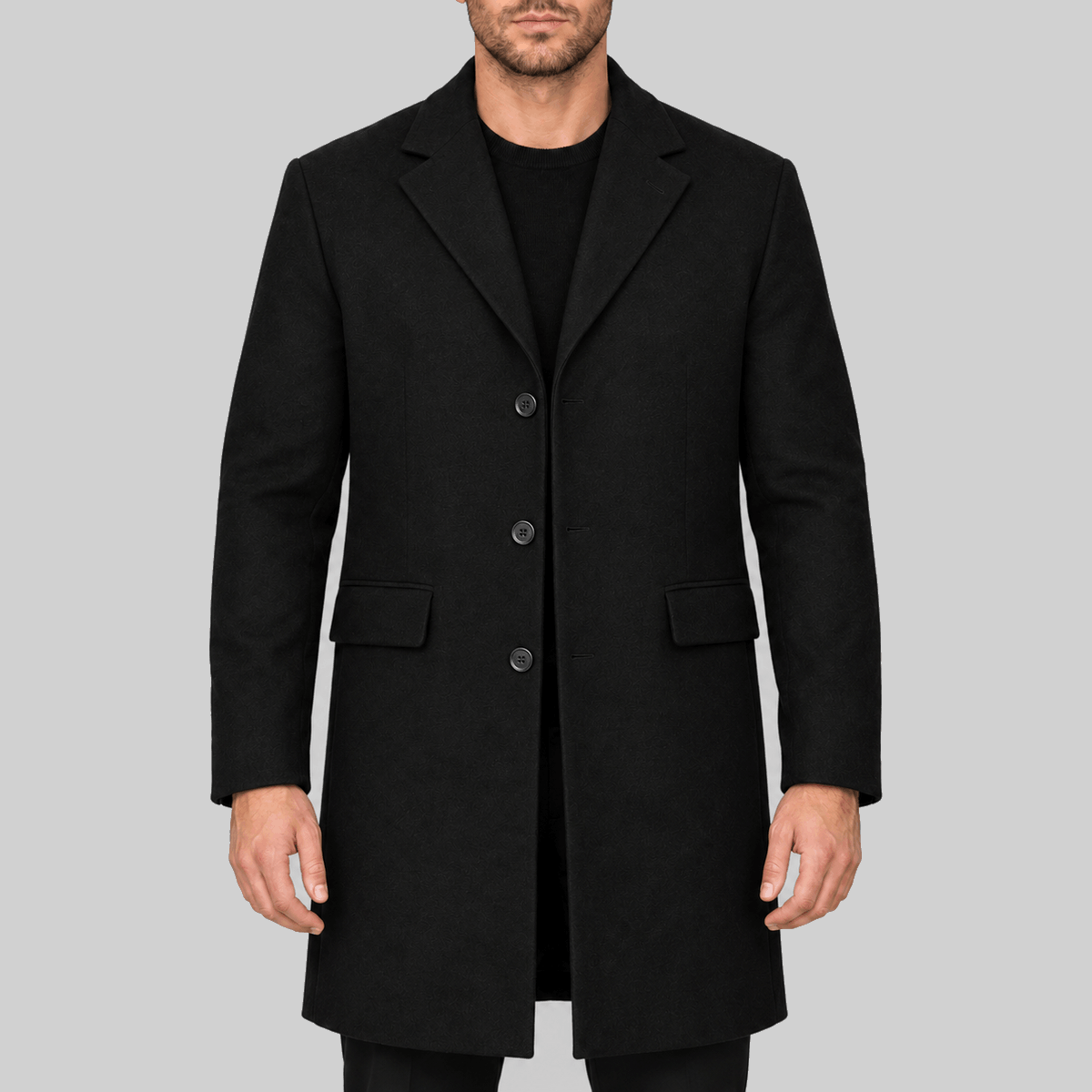Men's Peaky Blinders Halloween Black Long Winter Overcoat