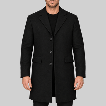 Men's Peaky Blinders Halloween Black Long Winter Overcoat