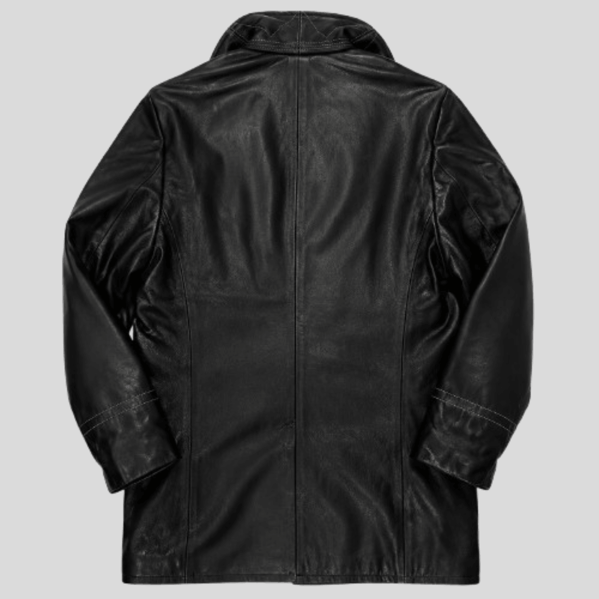 Men's Naval sheepskin Leather Peacoat Jacket