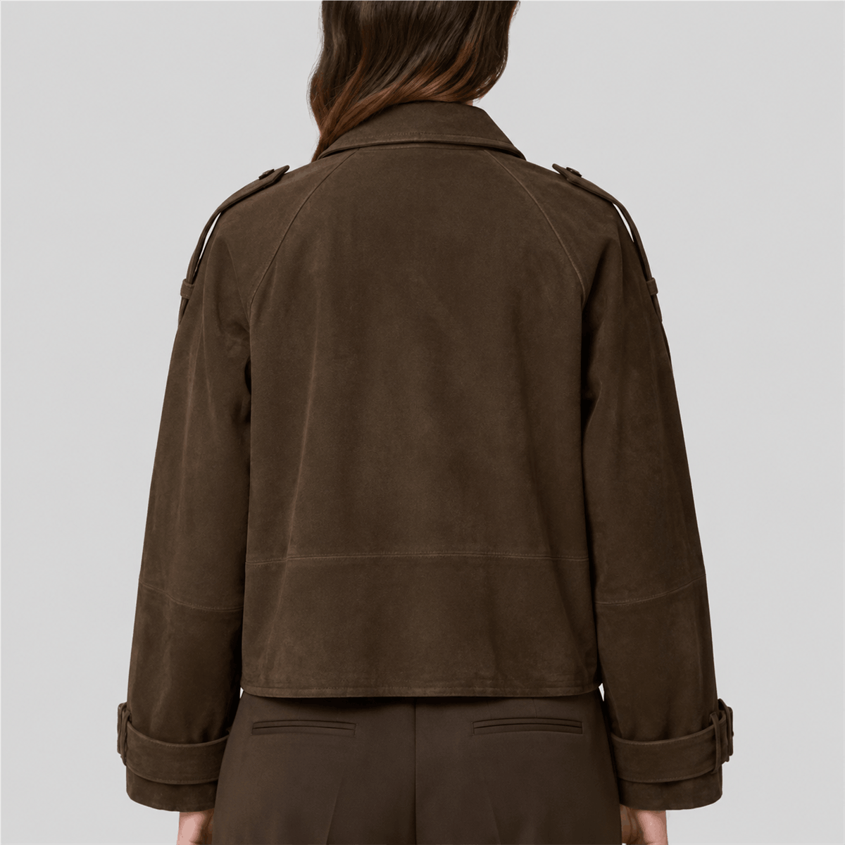 Women’s Reya Cropped Suede Trench Jacket