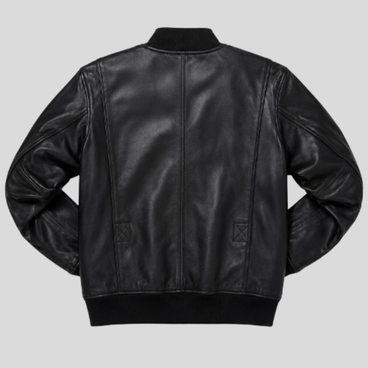 Men's WWII Tanker sheepskin Leather Military Jacket