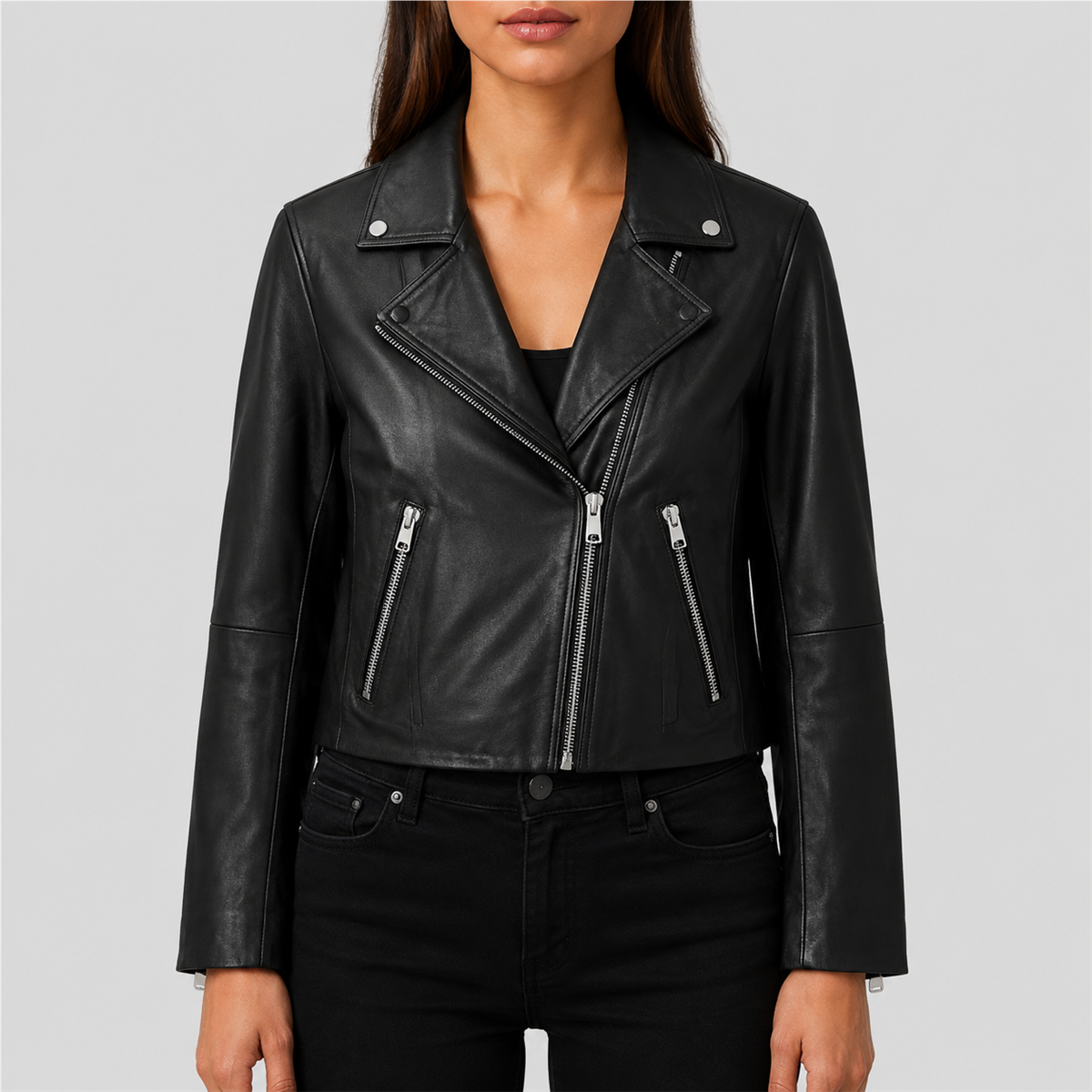 Women’s Slim-Fit Sheep Leather Jacket