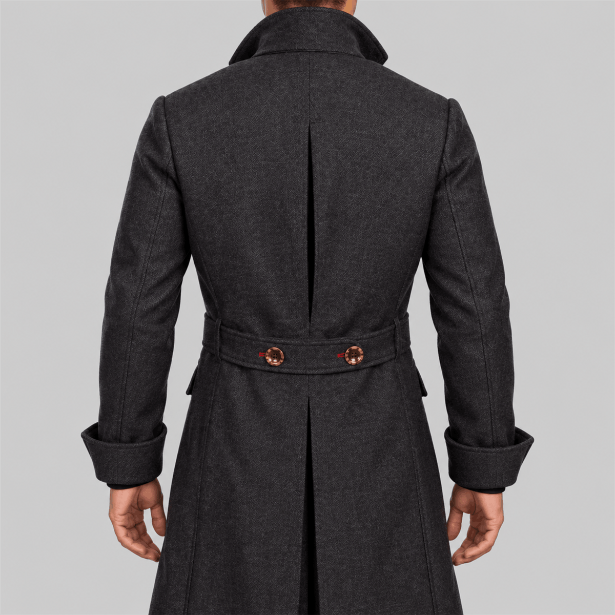 Men's Sherlock Holmes Charcoal Halloween Long Coat