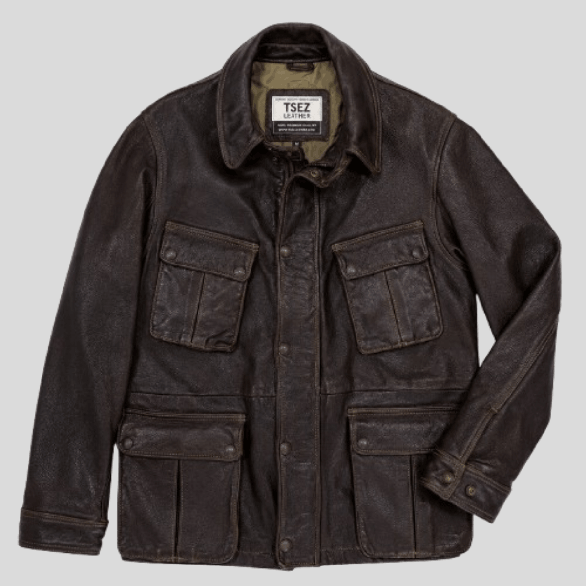 Men's Vintage Dispatch sheepskin Leather Motorcycle Jacket