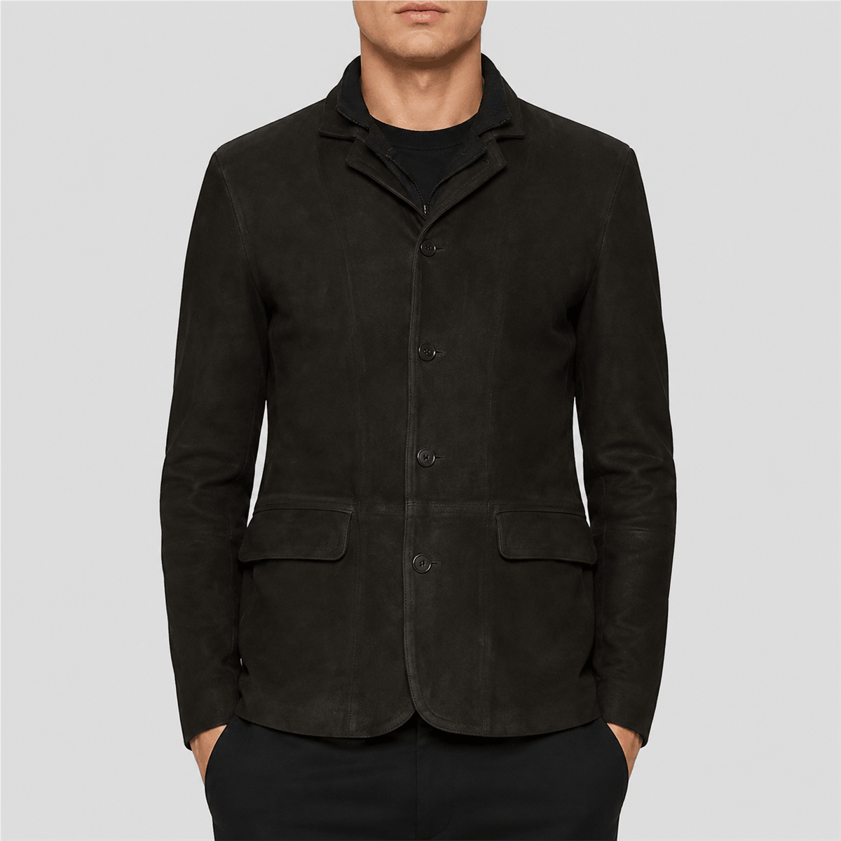Women’s Waxed Suede Leather Blazer