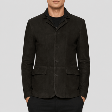 Women’s Waxed Suede Leather Blazer