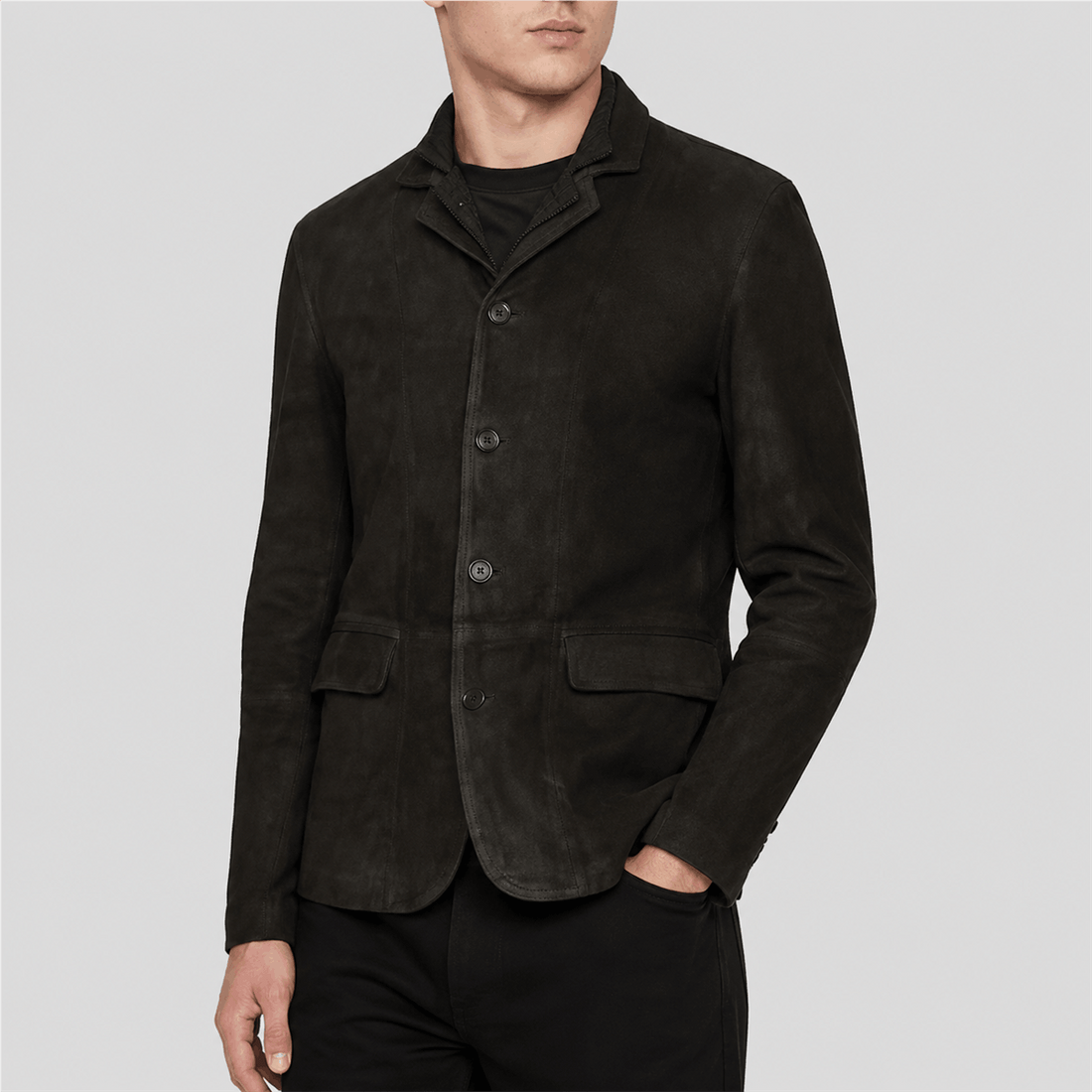 Women’s Waxed Suede Leather Blazer