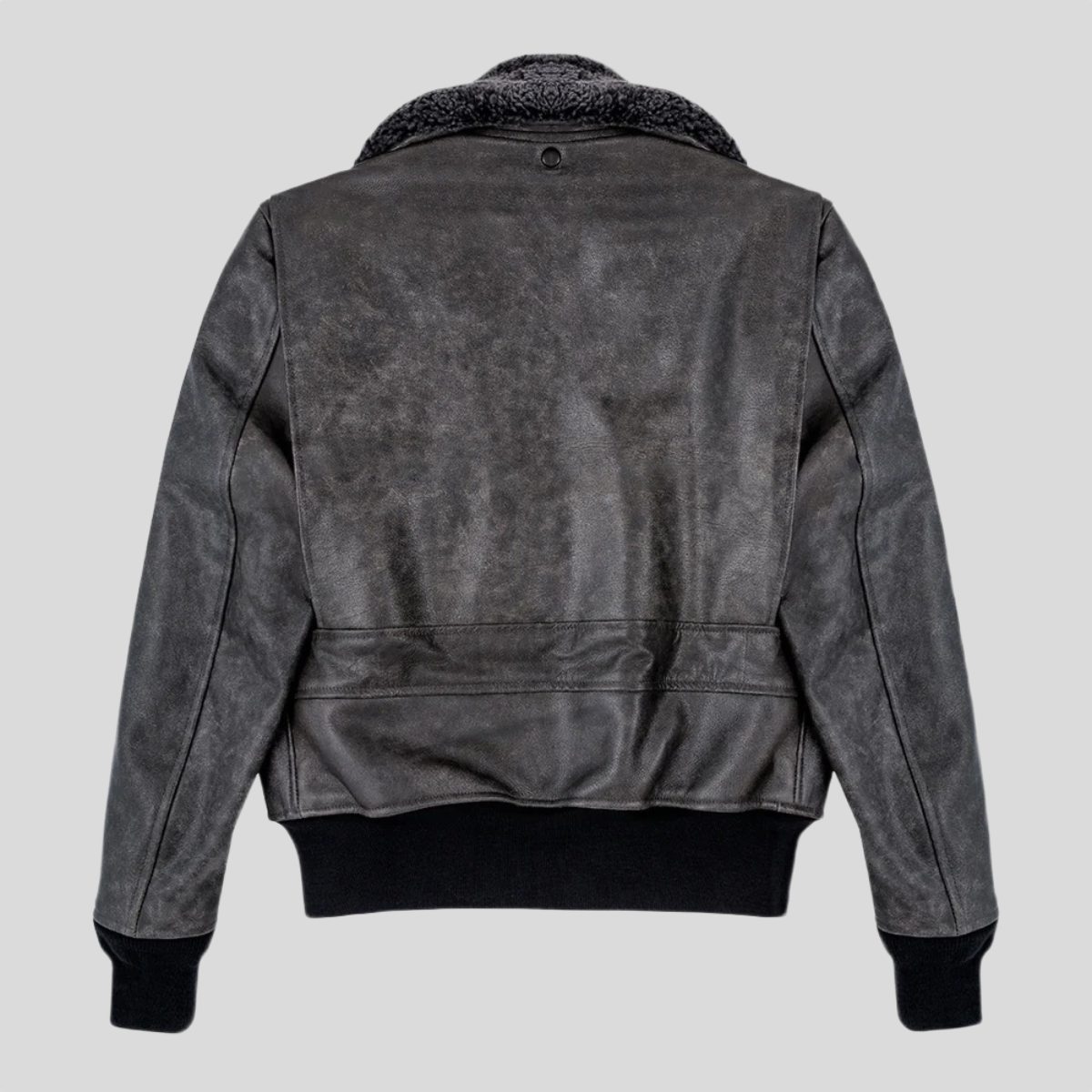 Men's Shadow sheepskin Leather Aviator Bomber Jacket