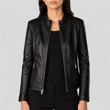 Women’s Genuine Leather Scuba Jacket