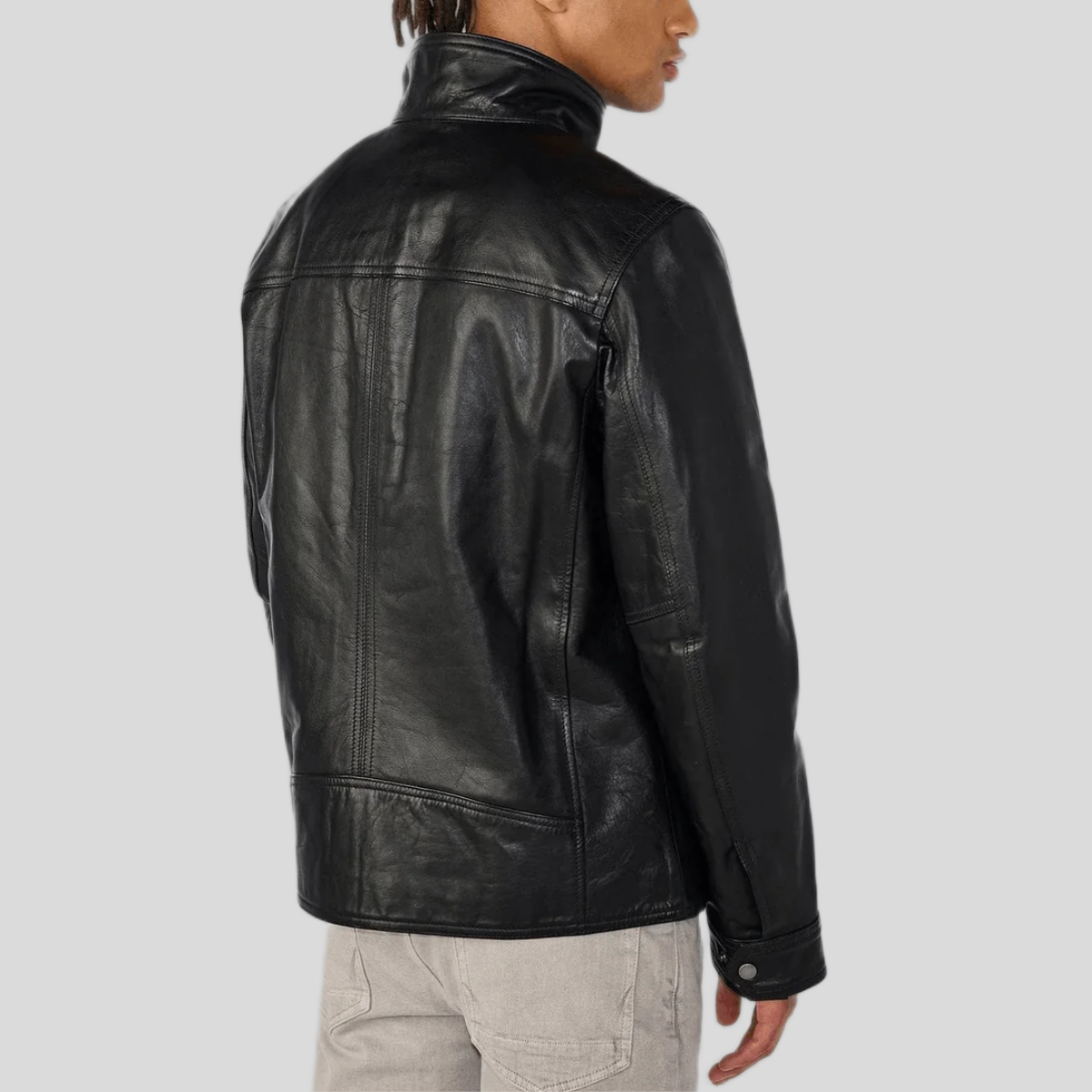 Men's Sean Vintage Leather Racer Jacket