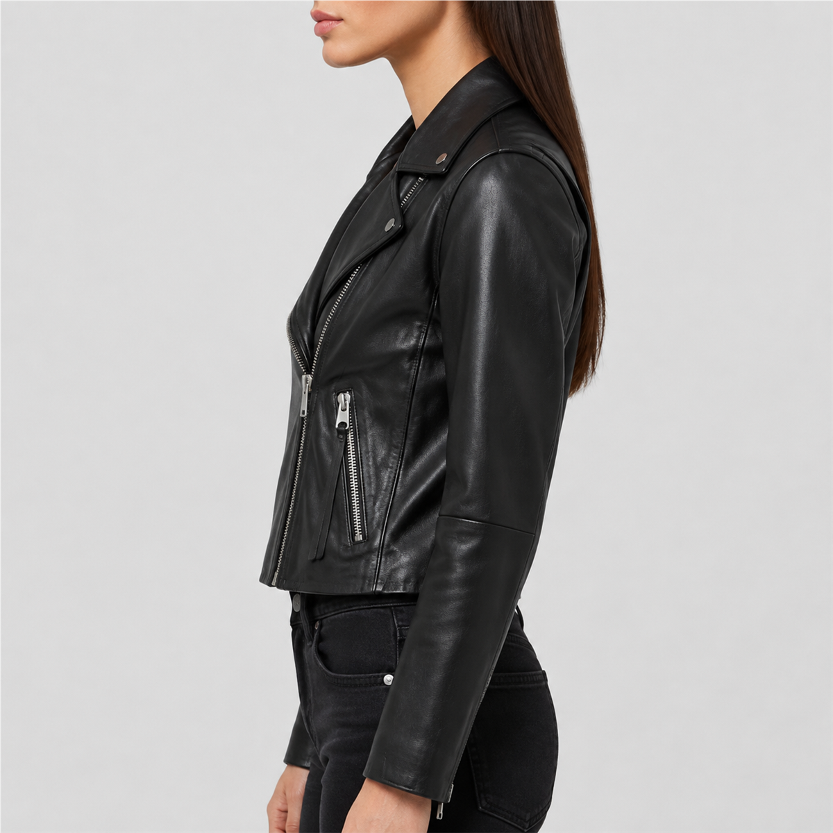 Women’s Slim-Fit Sheep Leather Jacket