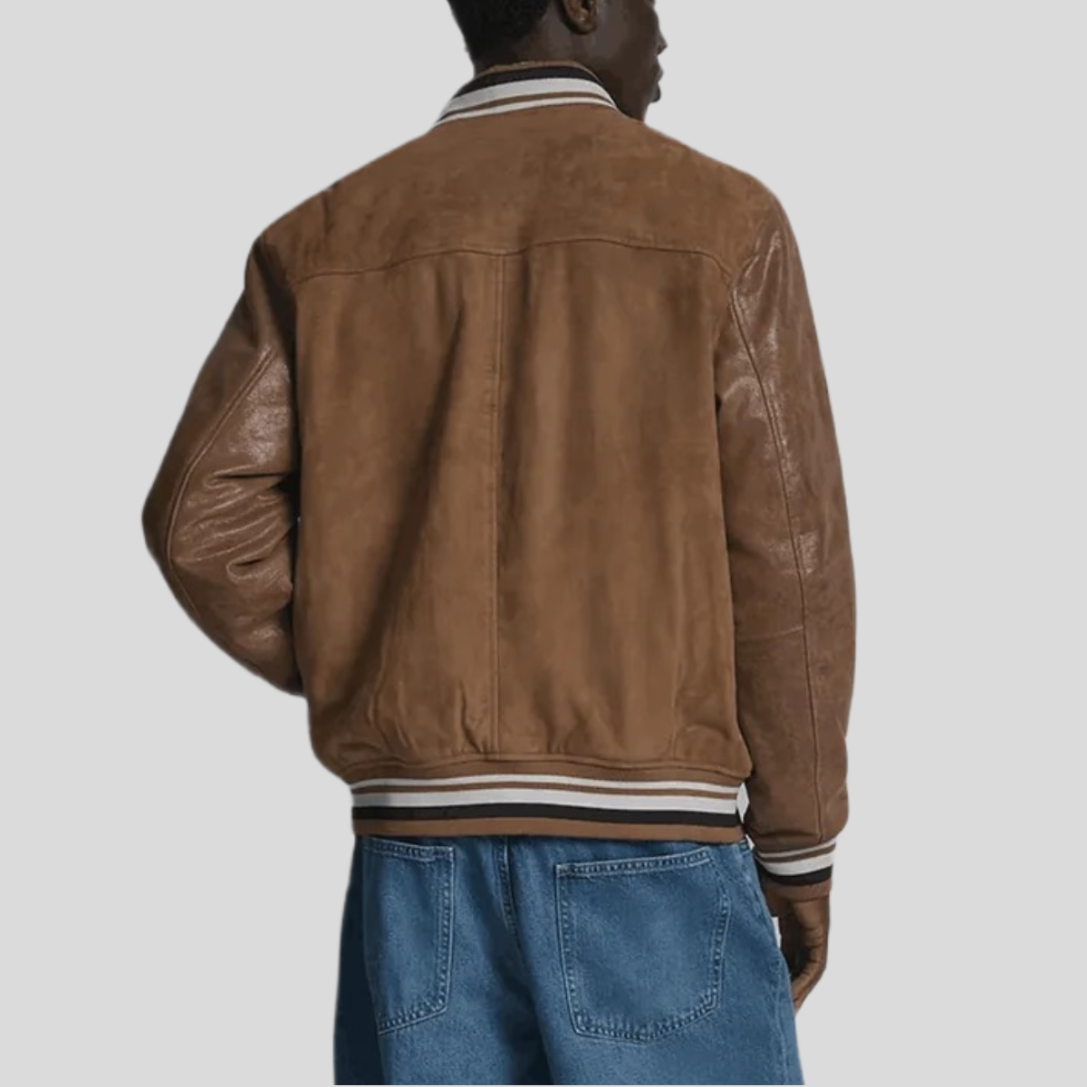 Men's Vintage Suede Varsity Jacket