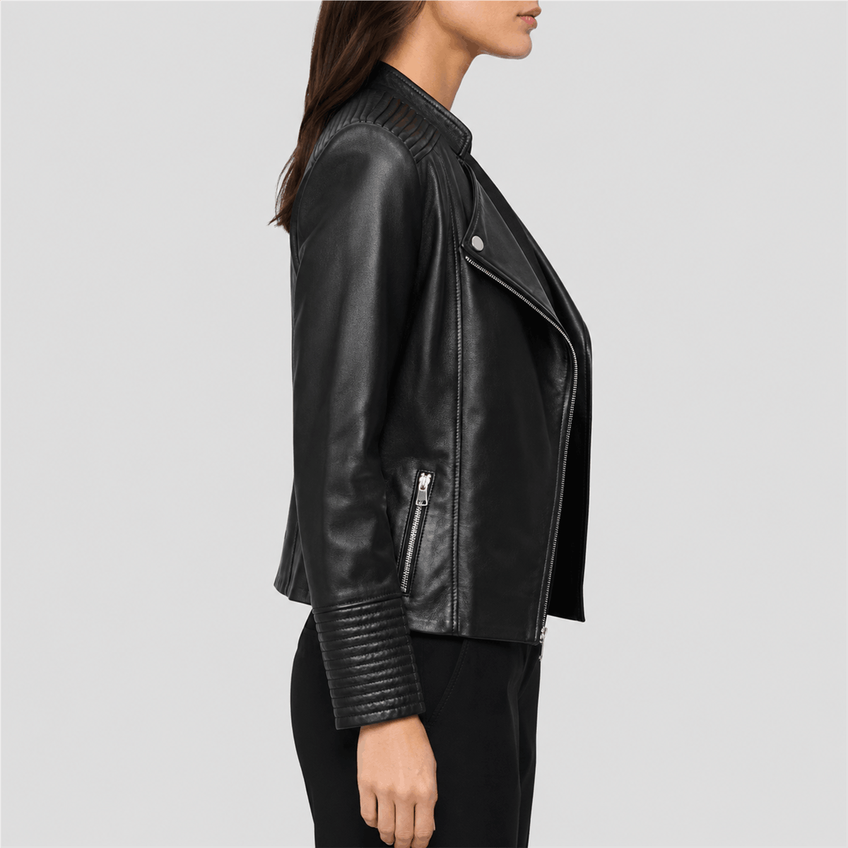 Women’s Contrast Stitch Moto Jacket