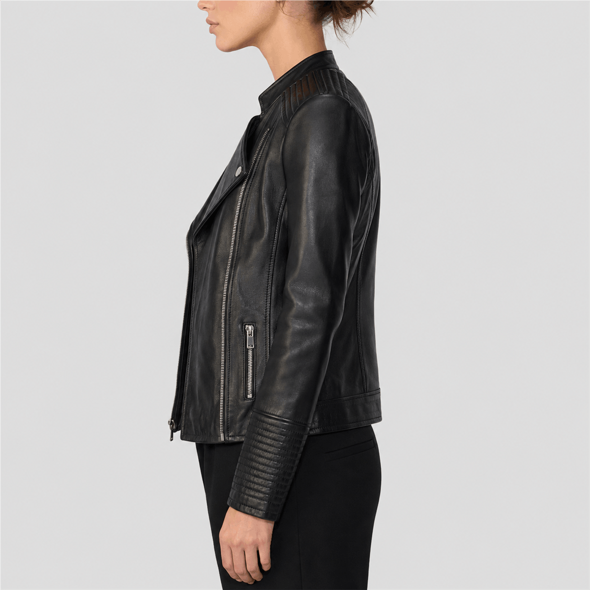 Women’s Contrast Stitch Moto Jacket