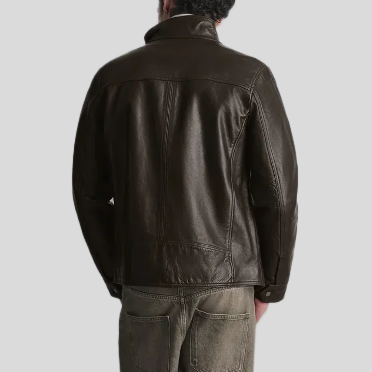 Men's Sean Vintage Leather Racer Jacket