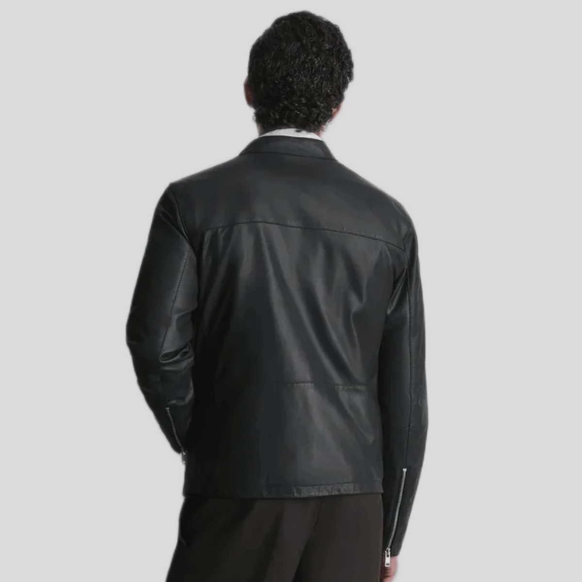Men's Quinton Lightweight Leather Racer Jacket