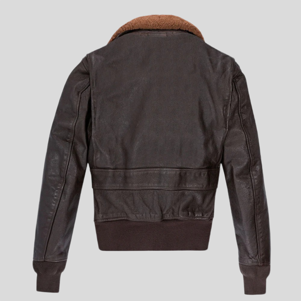 Men's Vintage Sheepskin Leather Flight Bomber Jacket