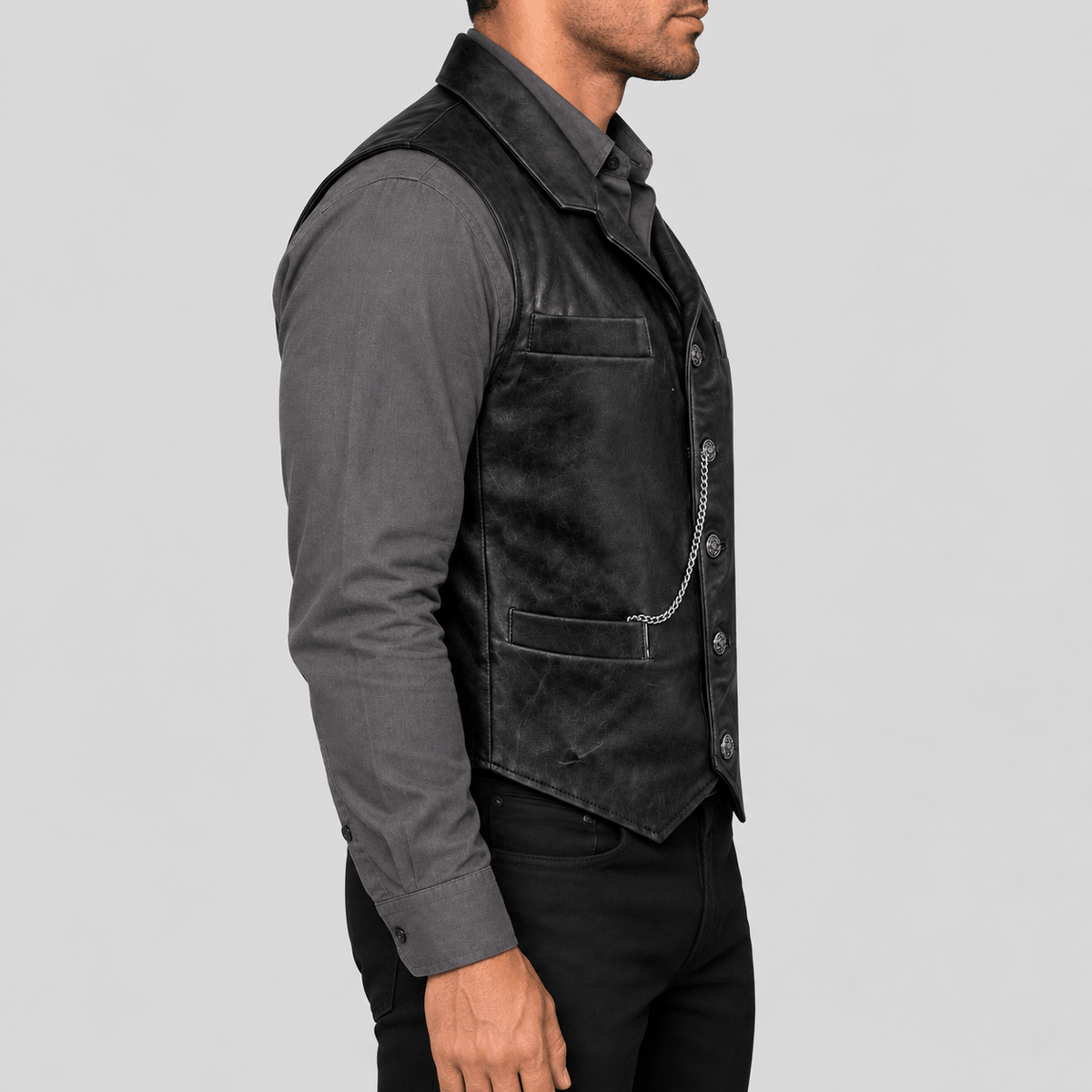 Men's Cullen Halloween Black Western Vest