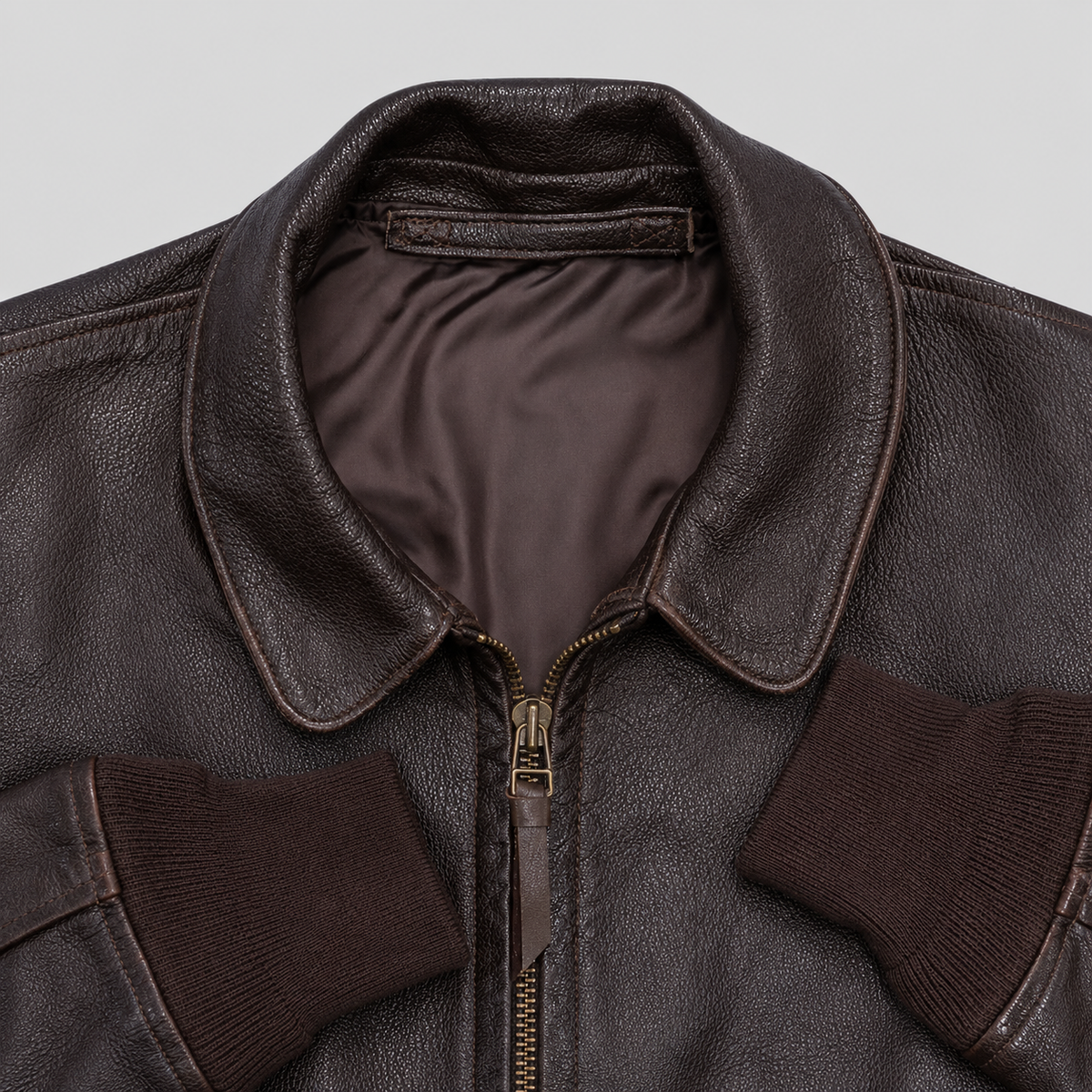 Men's Vintage Aviator Sheepskin Leather Flight Bomber Jacket
