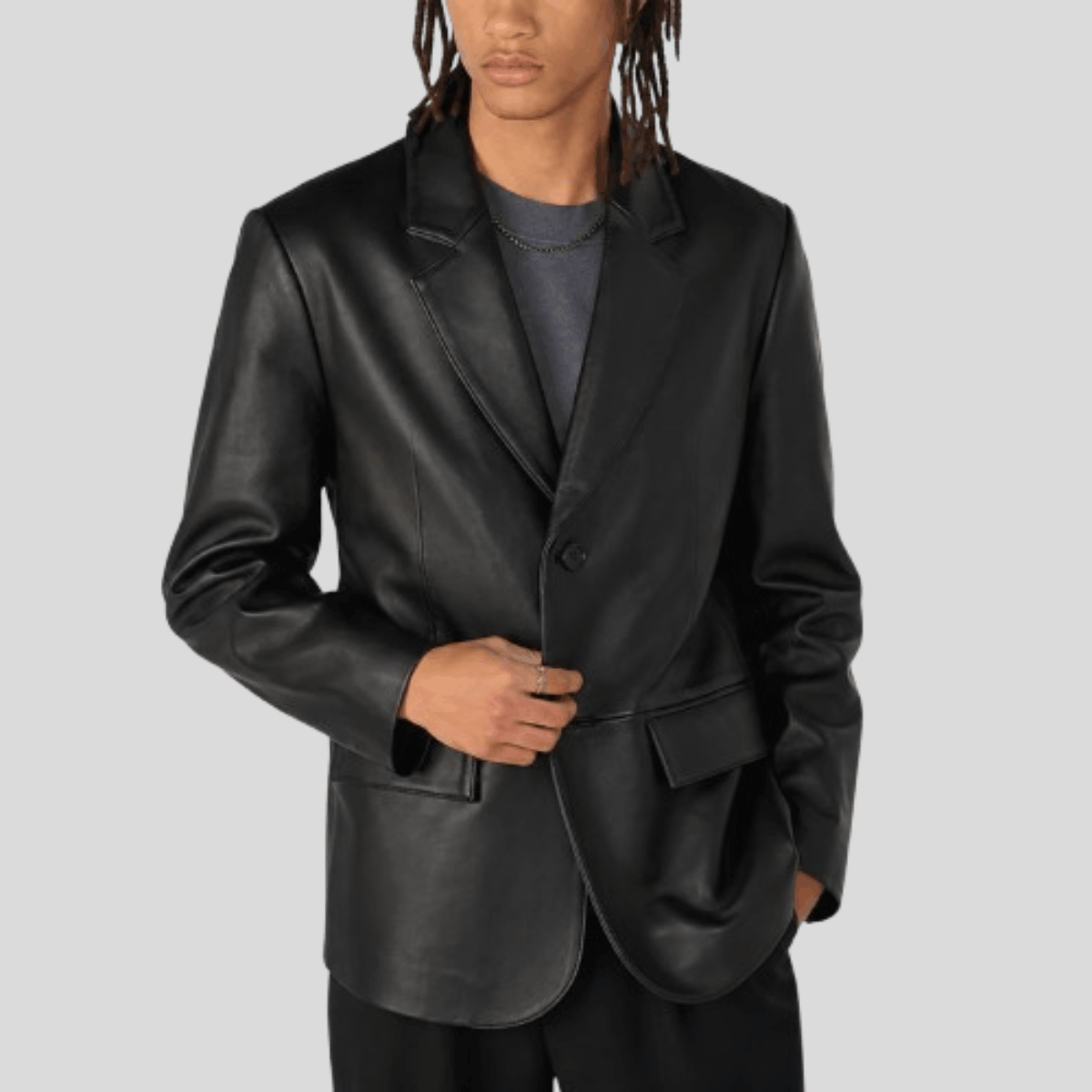 Men's Dylan Genuine Leather Blazer Jacket