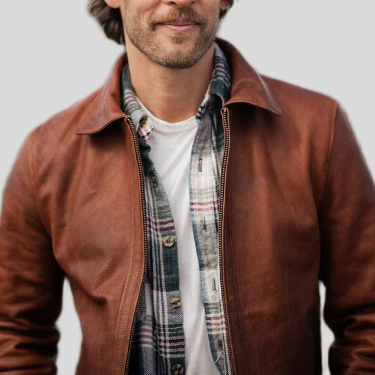 Men's Vintage Waxed Leather Riding Jacket