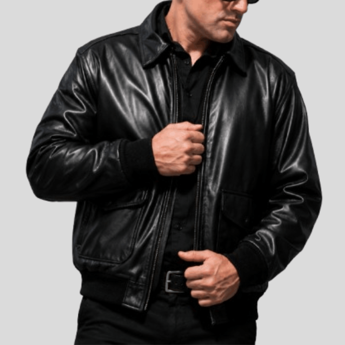 Men's Lightweight Sheepskin Leather Flight Jacket