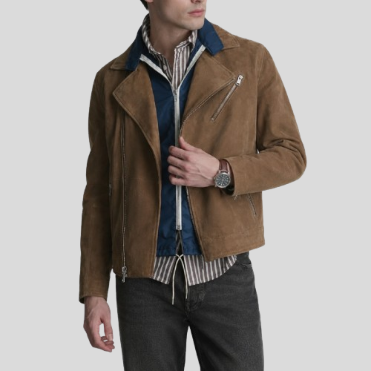 Men's Joss Suede Moto Jacket