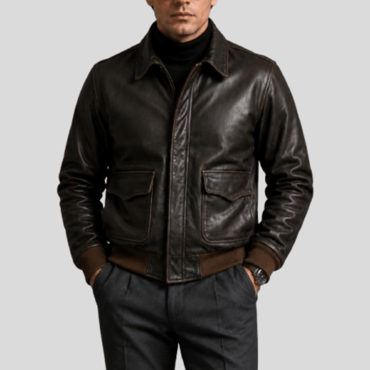 Men's Heritage Cowhide Leather Flight Jacket