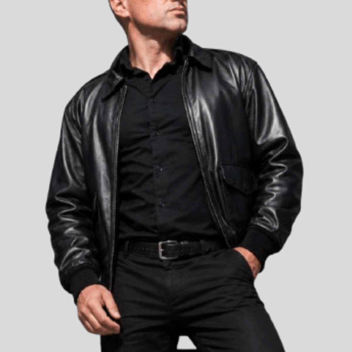 Men's Lightweight Sheepskin Leather Flight Jacket