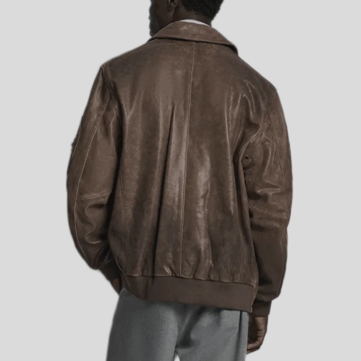 Men's Damian Vintage Leather Bomber Jacket