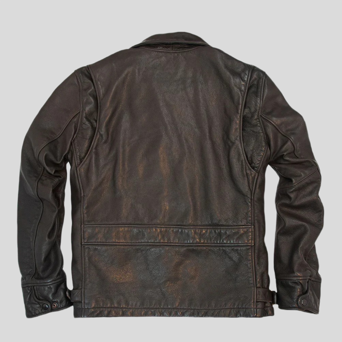 Men's Military Leather Tanker Jacket