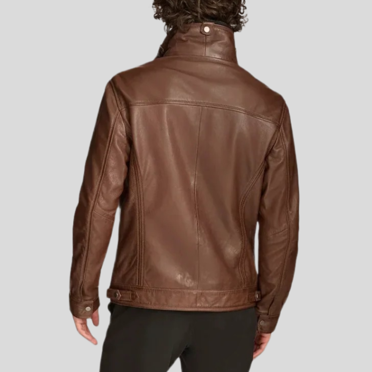 Men's Jett Leather Jacket with Removable Hood