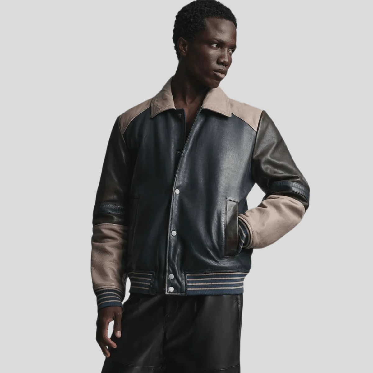 Men's Bryson Leather Varsity Jacket