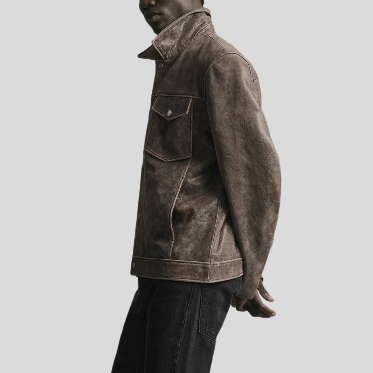 Men's Jonah Vintage Leather Shirt Jacket