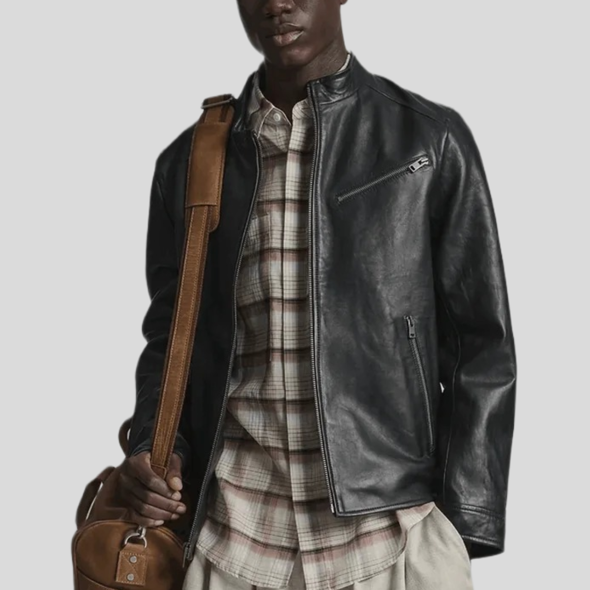 Men's Classic Leather Racer Jacket