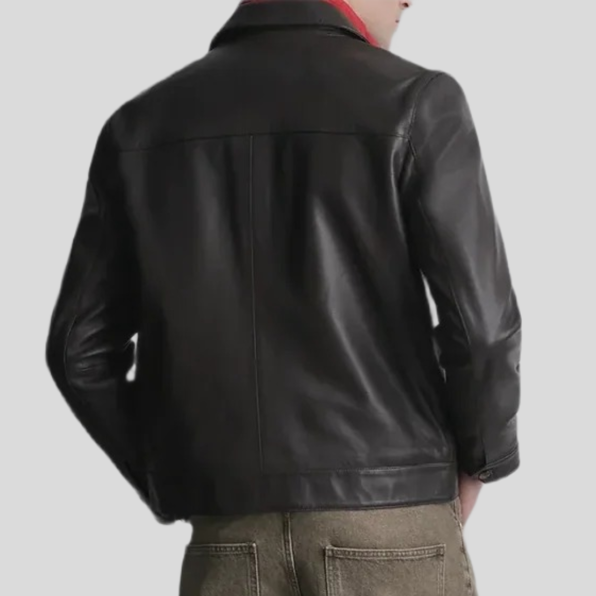 Men's Emerson Leather Zip Shirt Jacket