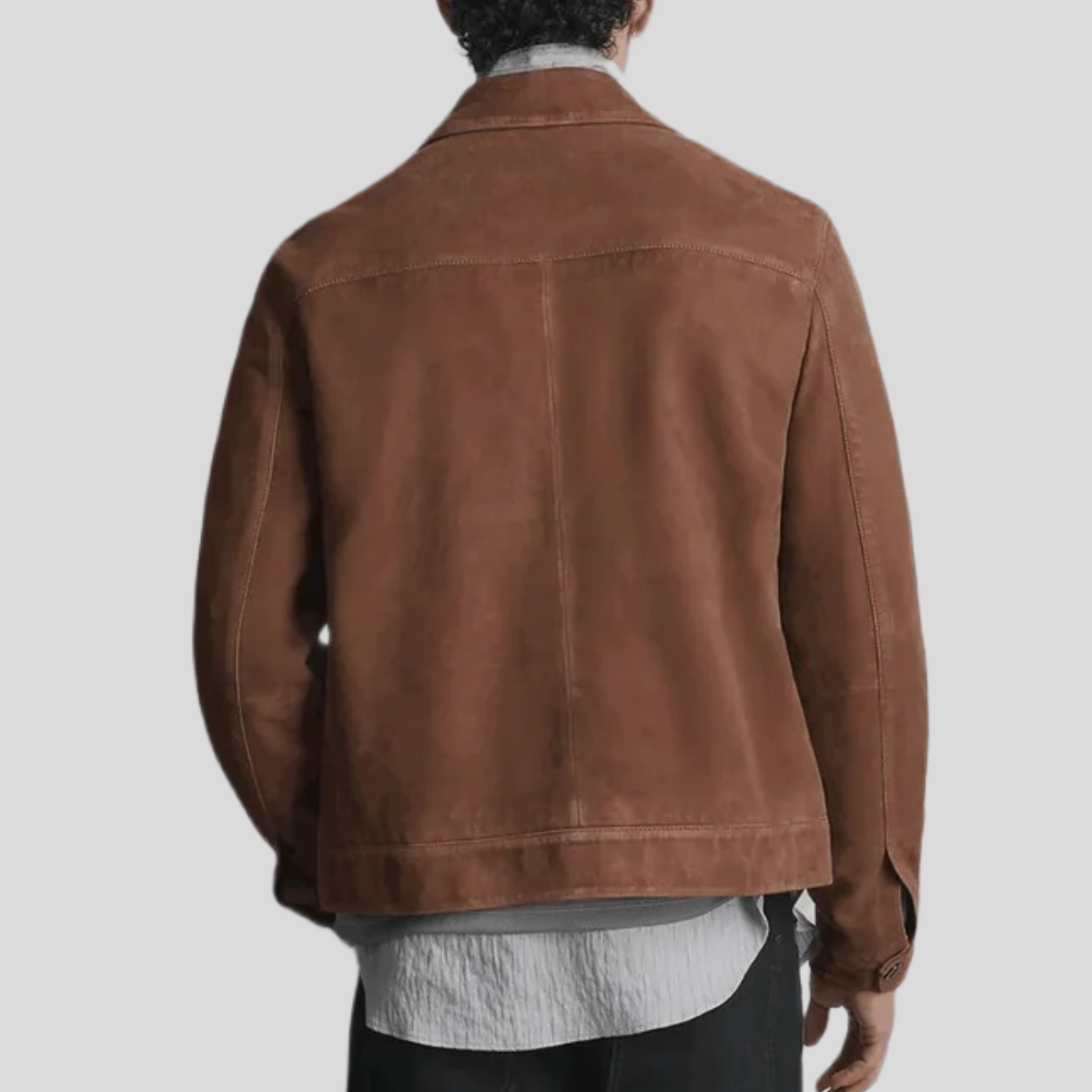 Men's Banks Suede Zip Shirt Jacket