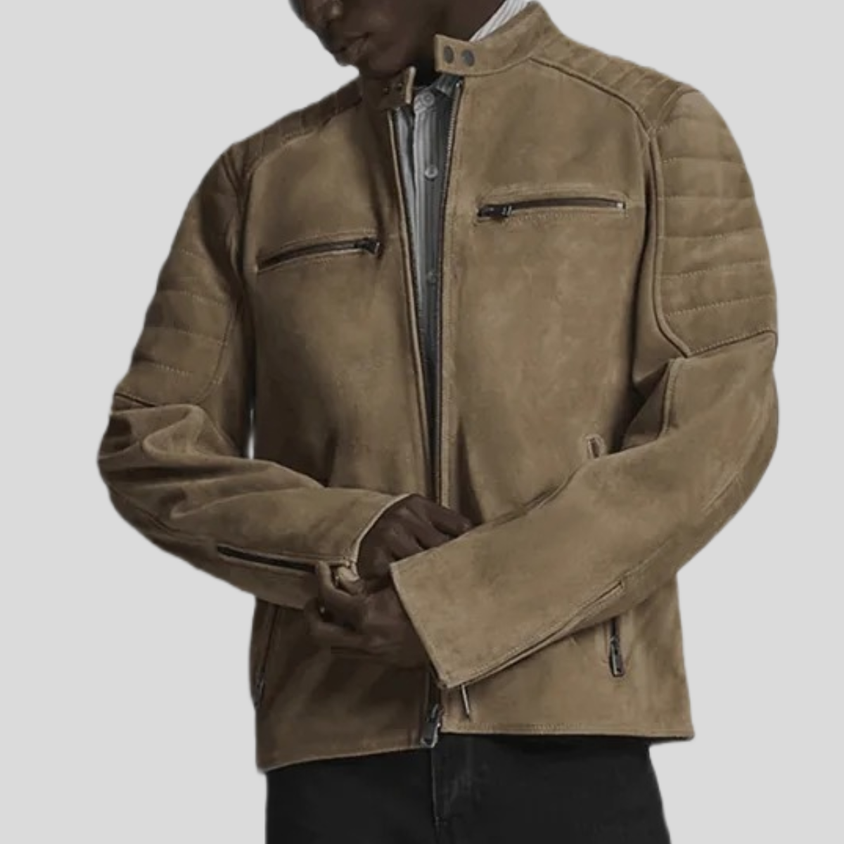 Men's Vintage Quilted Racer Jacket