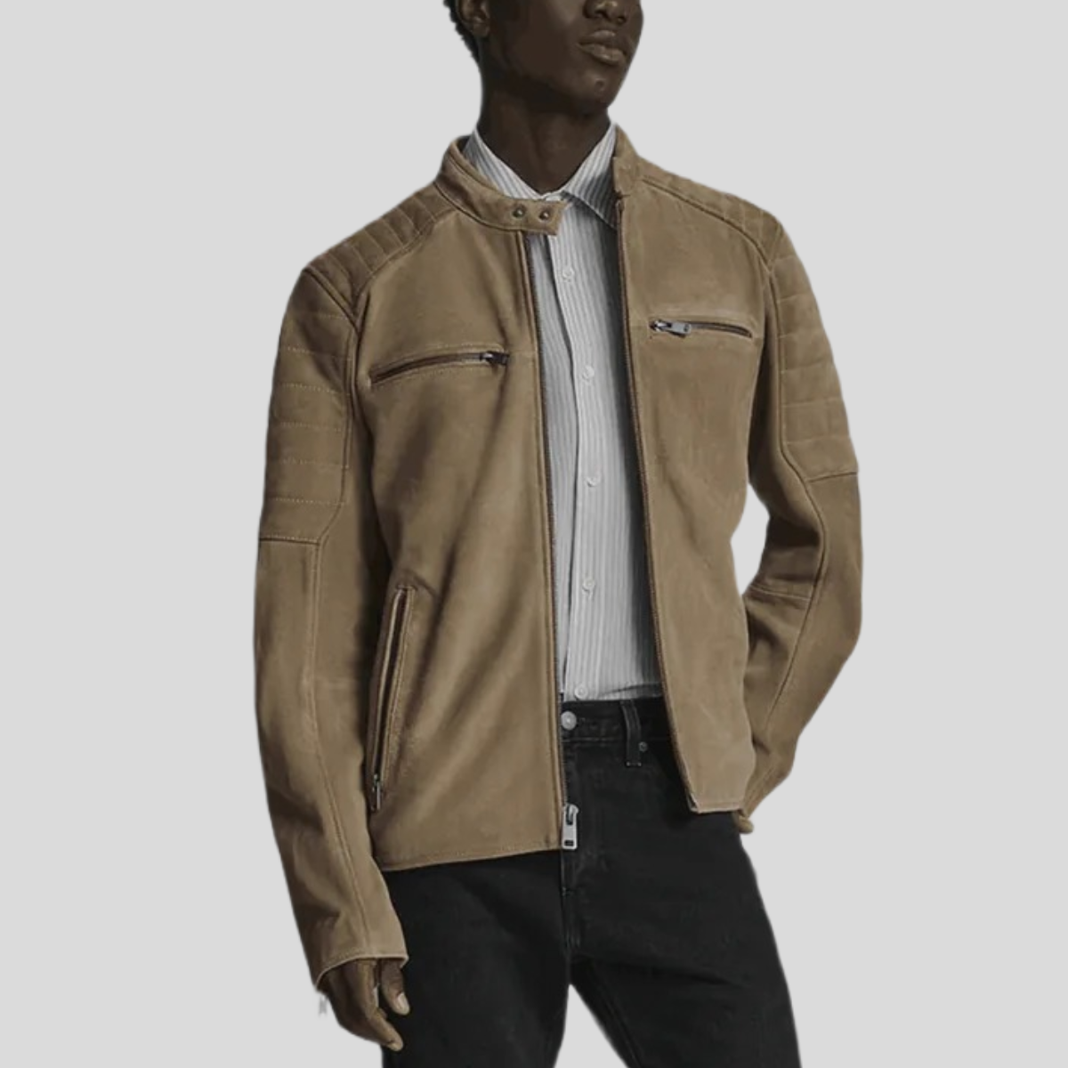 Men's Vintage Quilted Racer Jacket