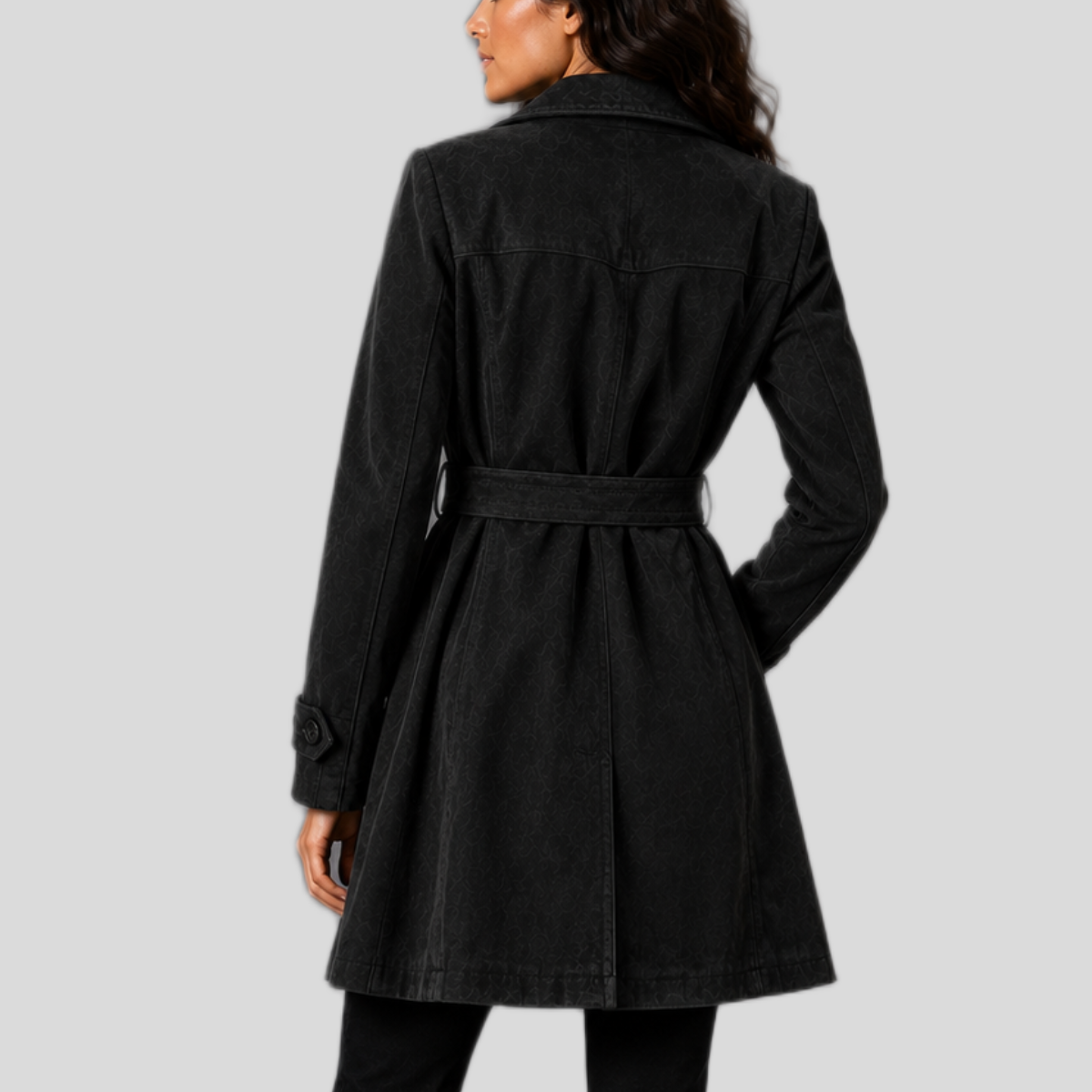 Women's Suede Sheepskin Leather Trench Coat