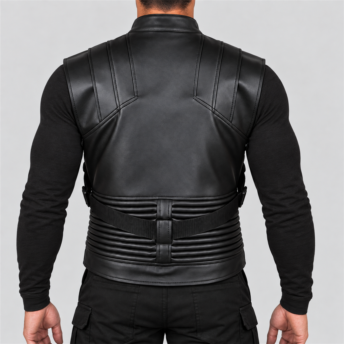 Men's Hawkeye Inspired Halloween Black and Brown Tactical Vest