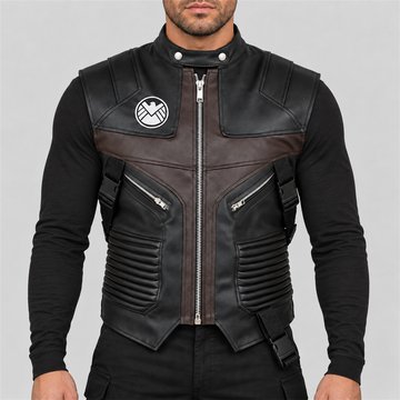 Men's Hawkeye Inspired Halloween Black and Brown Tactical Vest