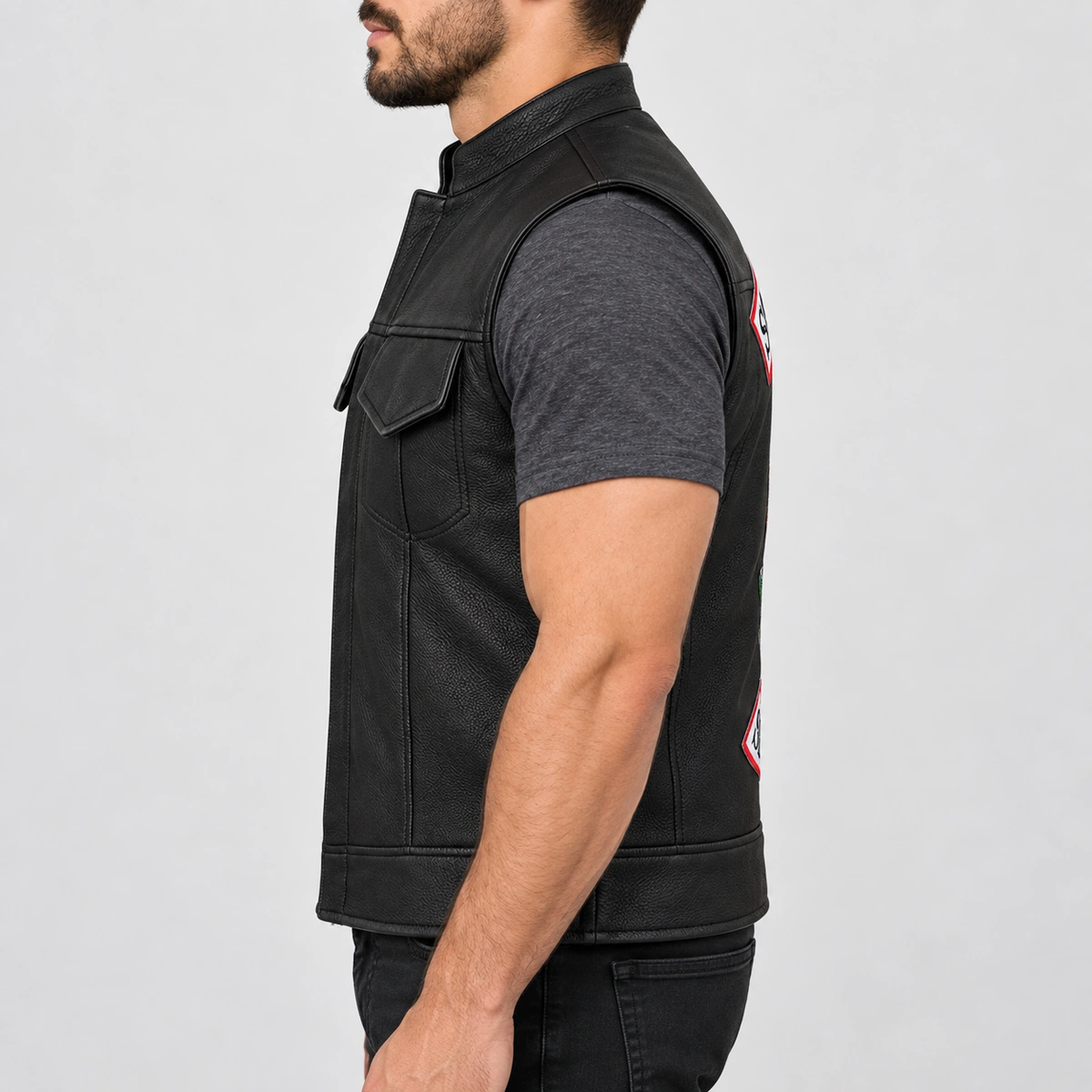 Men's South Side Serpents Halloween Black Leather Vest