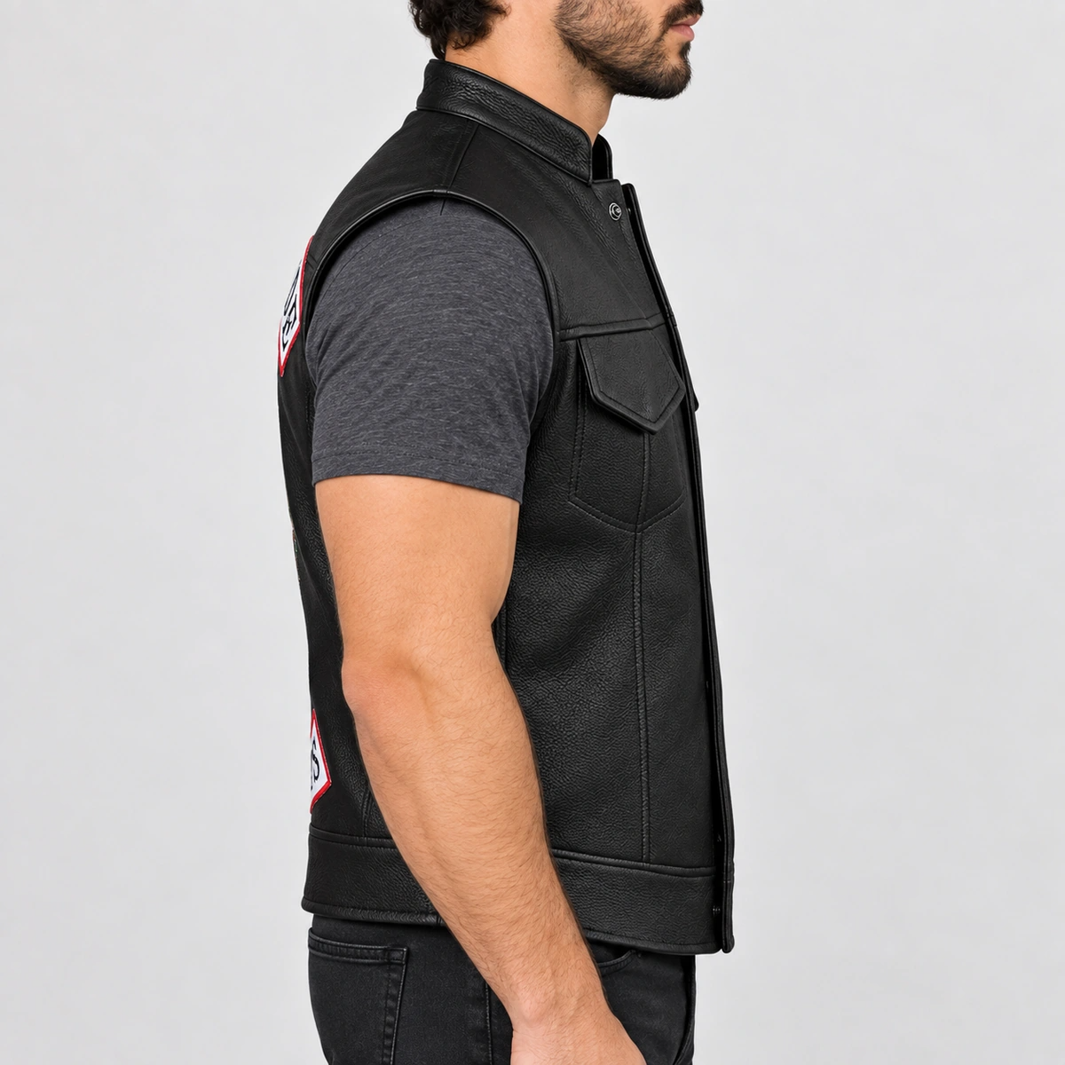 Men's South Side Serpents Halloween Black Leather Vest