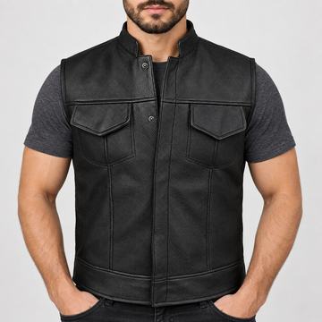 Men's South Side Serpents Halloween Black Leather Vest